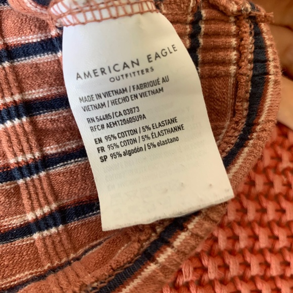 American Eagle | striped crop T shirt | large fit | 97% cotton - Picture 3 of 7